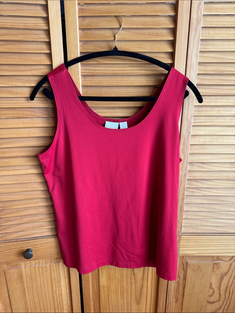 Chico’s Red Women's Scoop Neck Tank Top